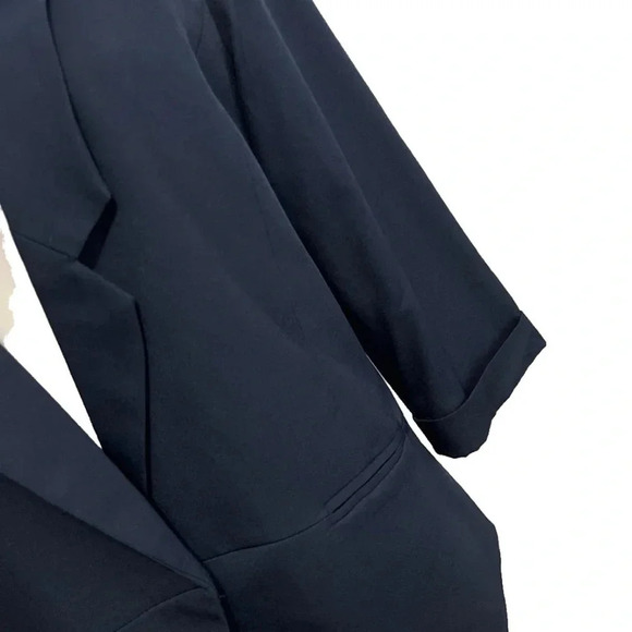 NWT! Molly Bracken ladies woven Blazer. Navy blue size large - Picture 2 of 7